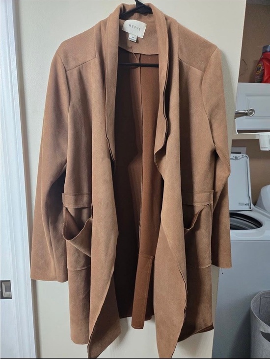 Vero Moda Jackets & Blazers - Vero Moda Camel Brown Open-Front Trench Coat